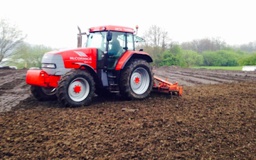 Anthony agricultural  with Power harrow at Hazel Grove