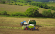 P.r, j.m & s.r houlston agricultural contractors with Forage harvester at Glaisdale