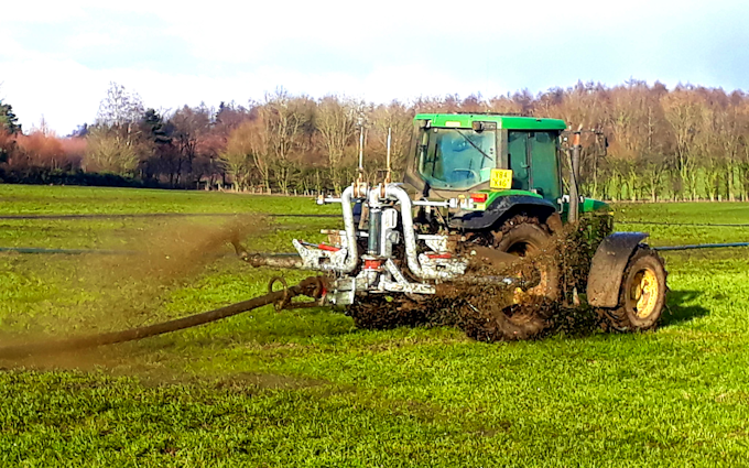 P.r, j.m & s.r houlston agricultural contractors with Slurry spreader/injector at Glaisdale