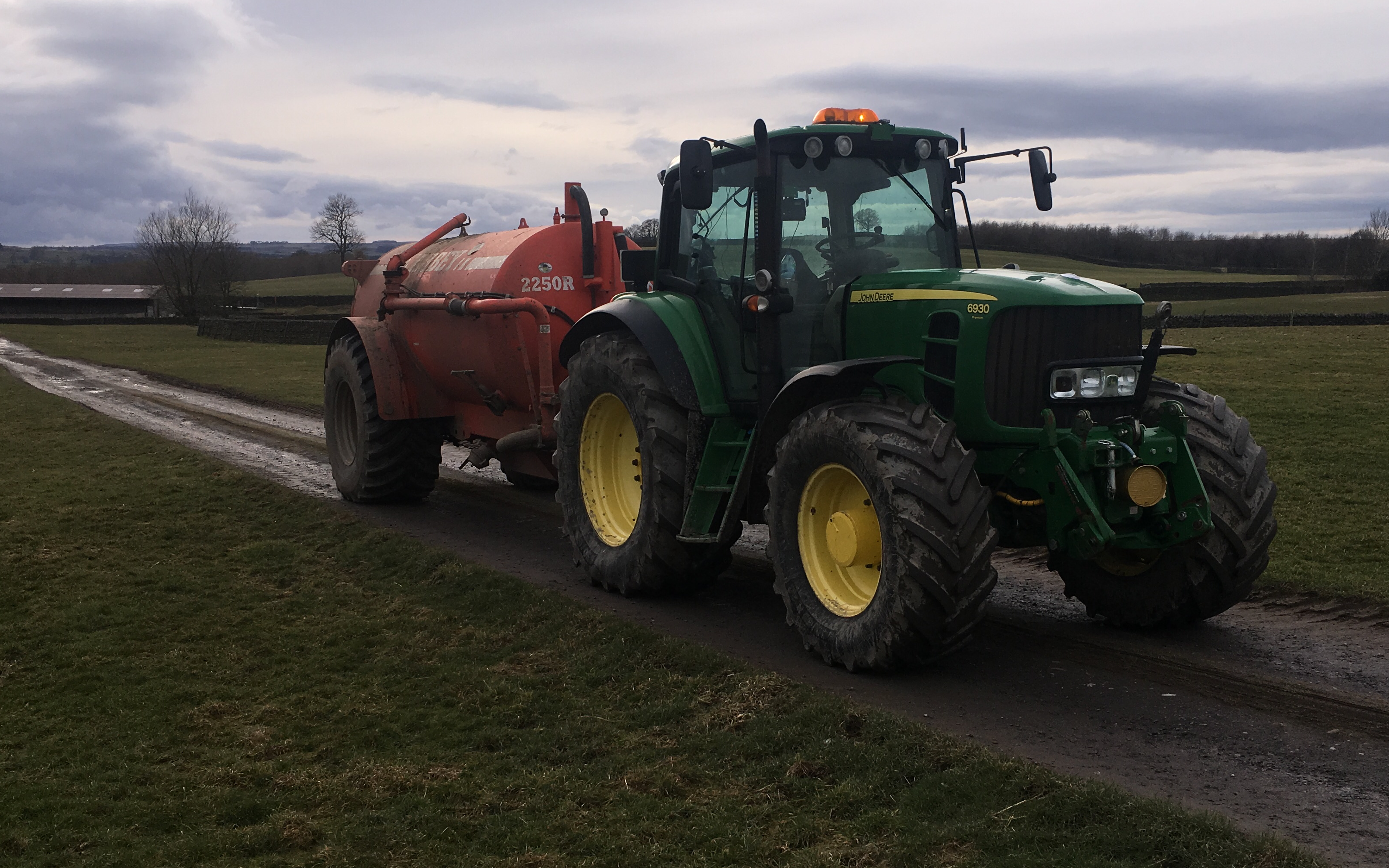 F. fryer & sons  with Slurry spreader/injector at Ilkley