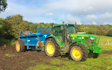 A c harris contracting  with Manure/waste spreader at Kingston Seymour