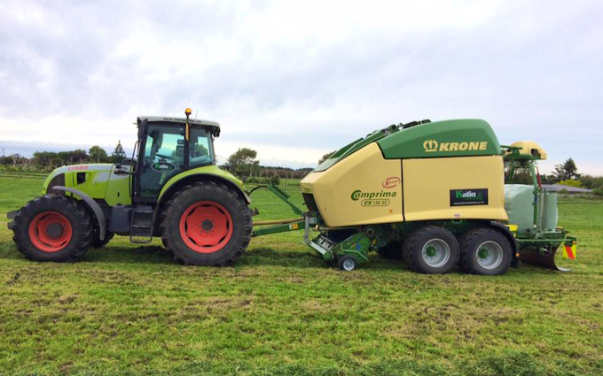 Kalin contracting ltd with Baler wrapper combination at Manaia