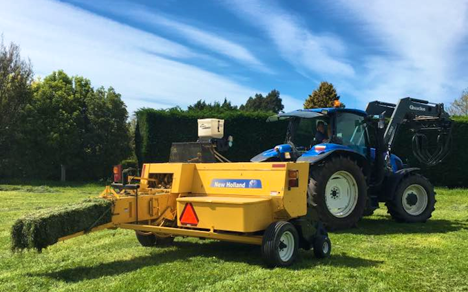 Woudenberg contracting with Small square baler at West Melton