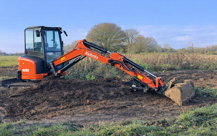 Amerio forestry contracts ltd  with Excavator at Colne Engaine