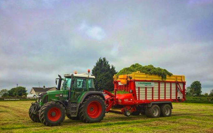 Marshall agri contracts  with Forage harvester at Parkgate