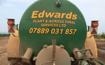 Edwards agricultural services  with Vaccum tank at Chorley