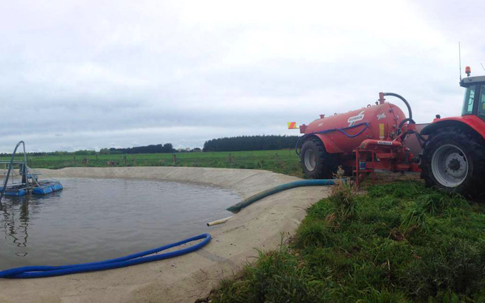 Bleeker ag services with Slurry spreader/injector at Otaio