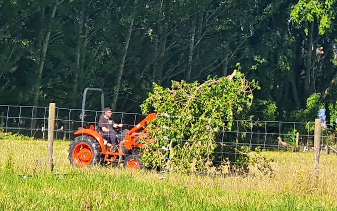 Bownscontracting with Hedge cutter/mulcher at Darfield