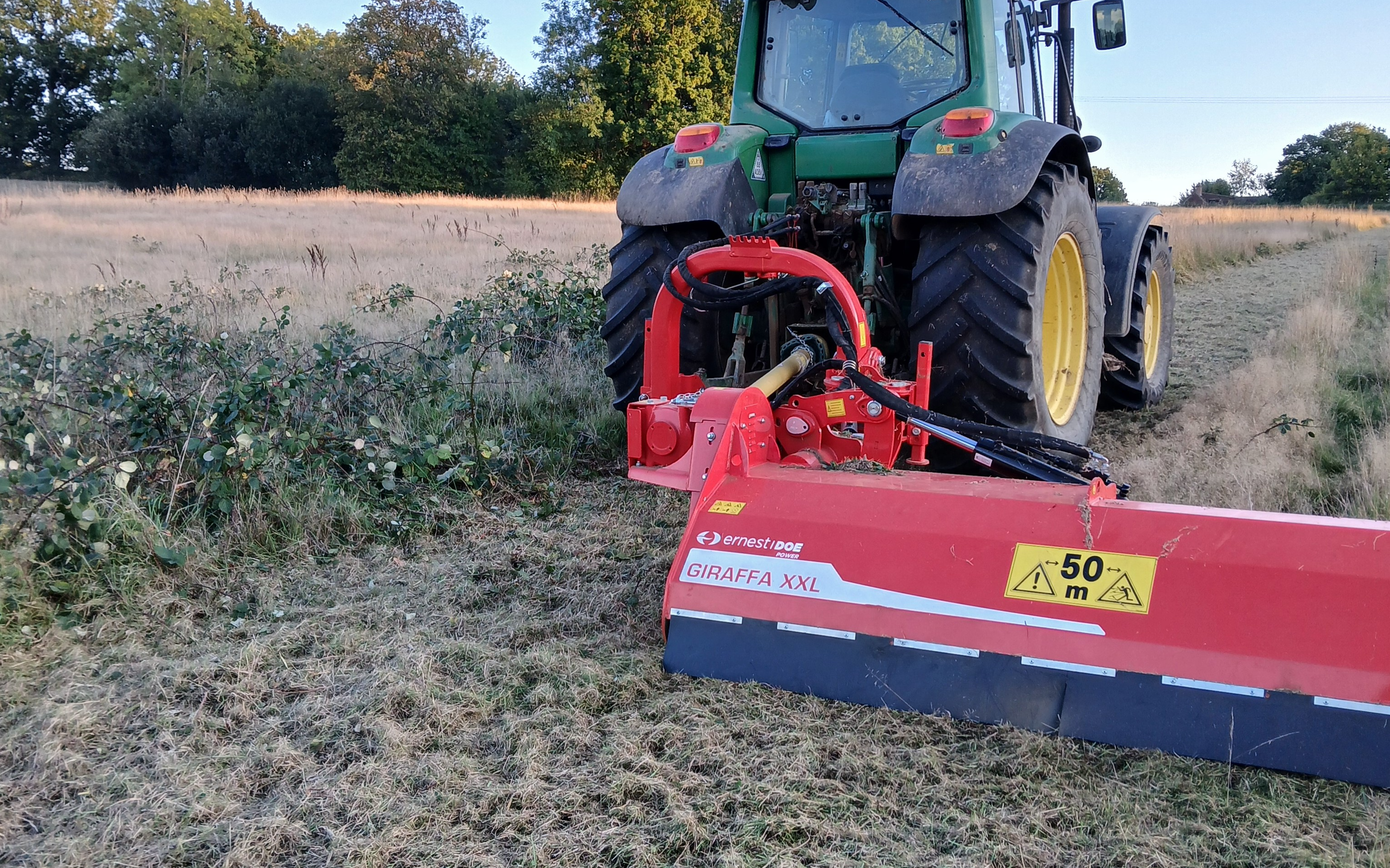 Belsham farming with Verge/flail Mower at United Kingdom