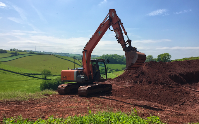 Wildwoods contractors with Excavator at United Kingdom