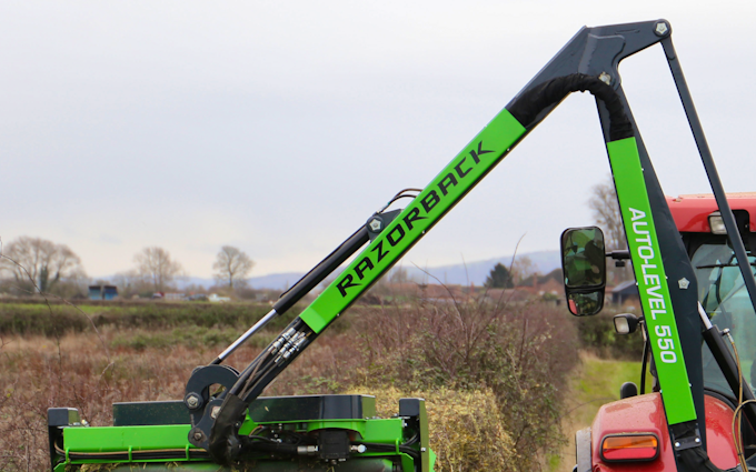 Cornes contracting  with Hedge cutter at Brecon