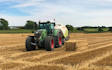 J.tams contracting with Large square baler at Talke Pits