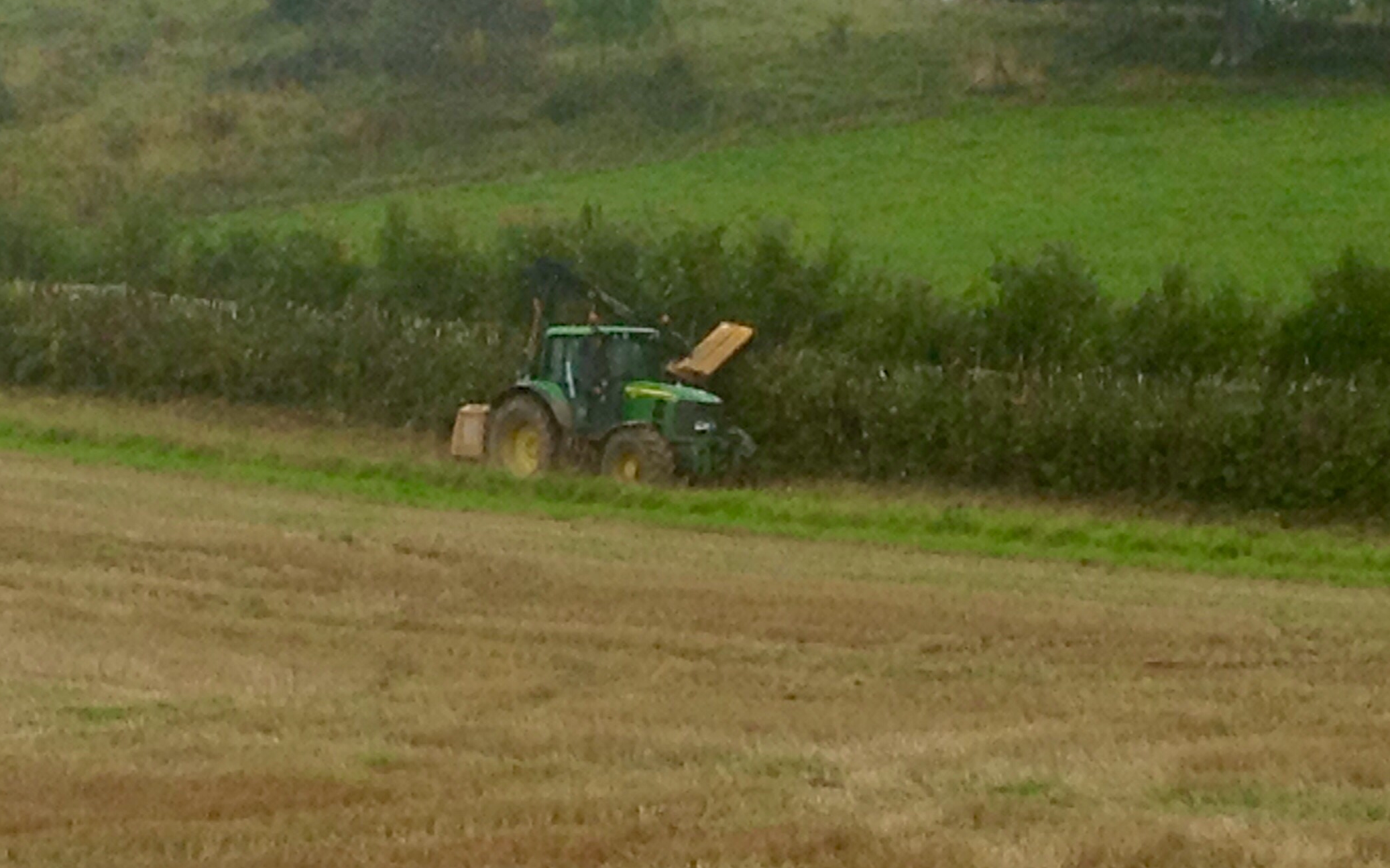 A d marston with Hedge cutter at Hadnall