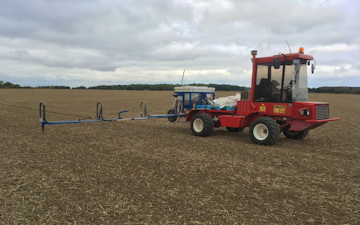 Mead farms with Self-propelled sprayer at United Kingdom