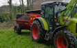 A.d.s agricultural contractors  with Manure/waste spreader at Muddiford