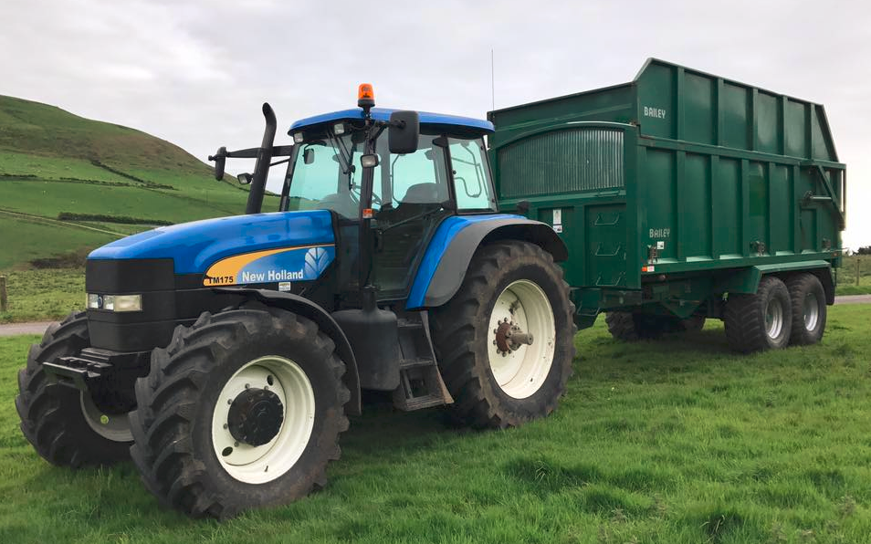 W. f. james & son ltd with Silage/grain trailer at Port Talbot