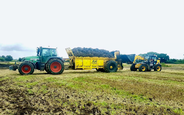 Stud farm contracting  with Manure/waste spreader at United Kingdom