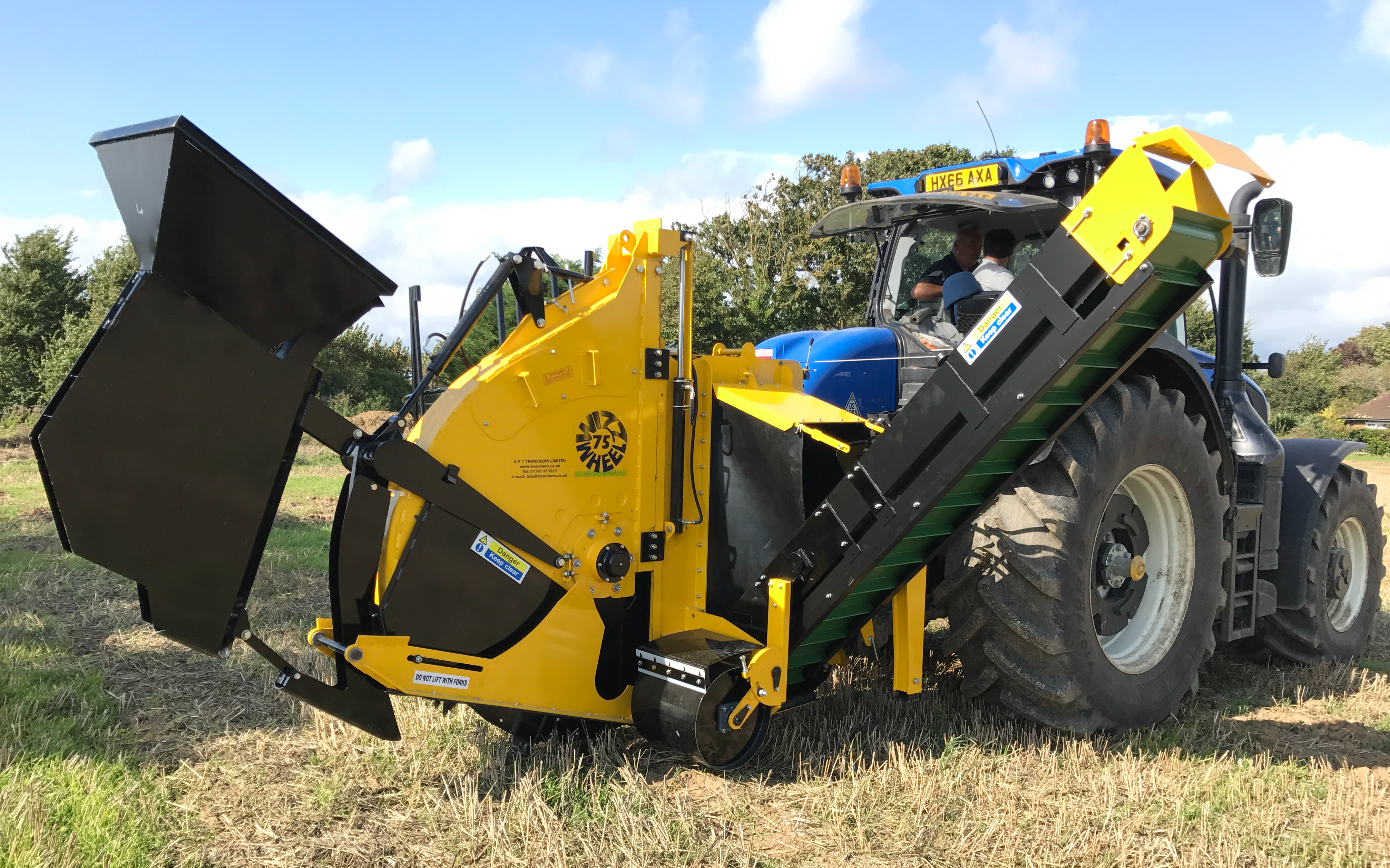 Ams contracting ltd with Drainage Trencher at Birdham