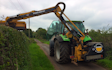 Ross's hedge cutting services  with Hedge cutter at Milverton