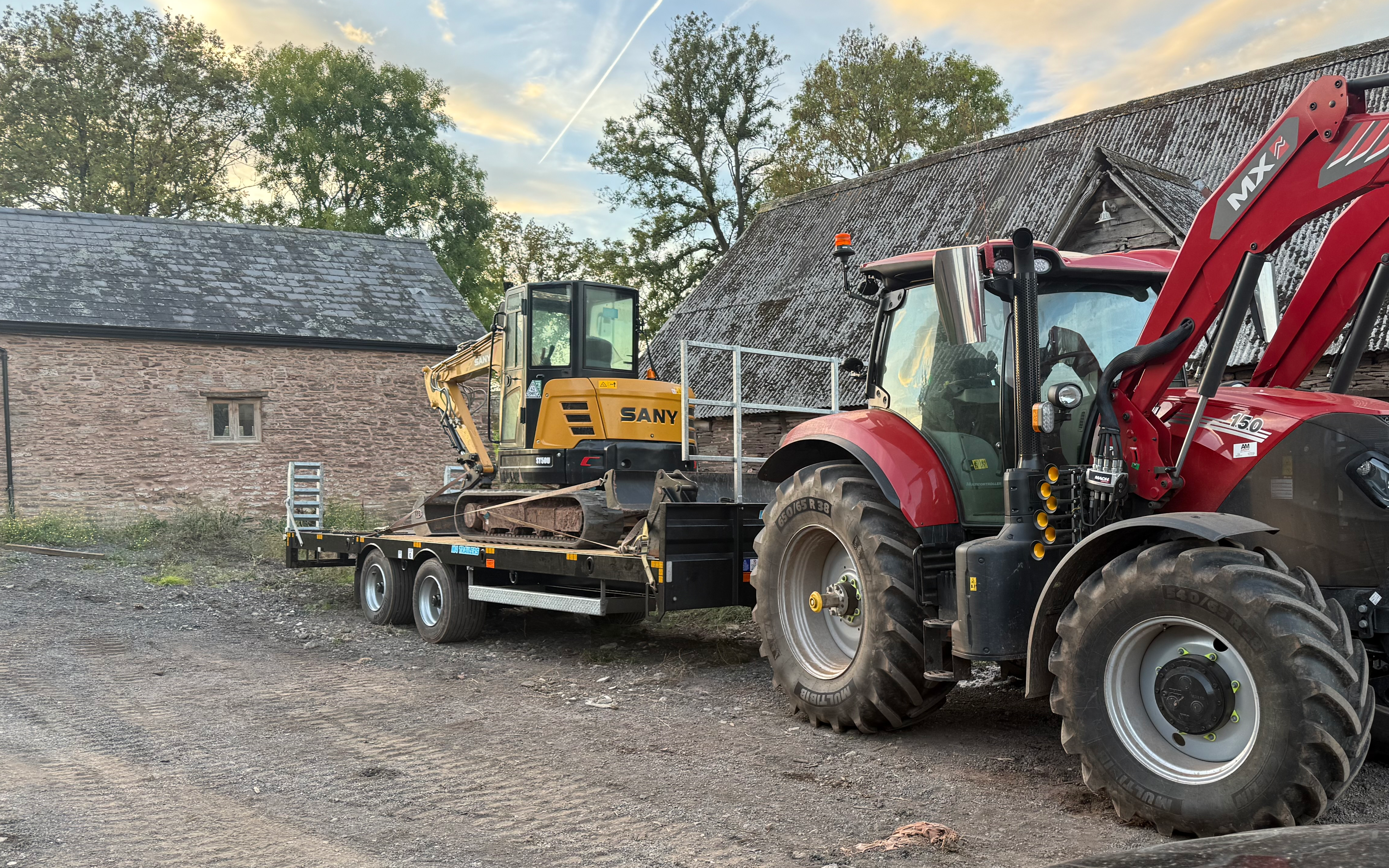 Jenx plant ltd with Low loader at Abergavenny