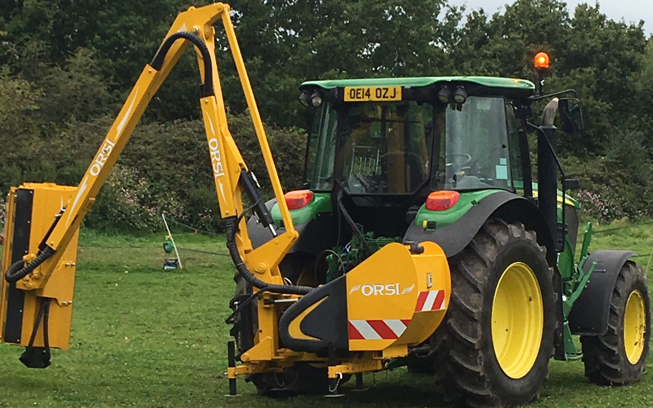Tfl estate maintenance  with Hedge cutter at United Kingdom