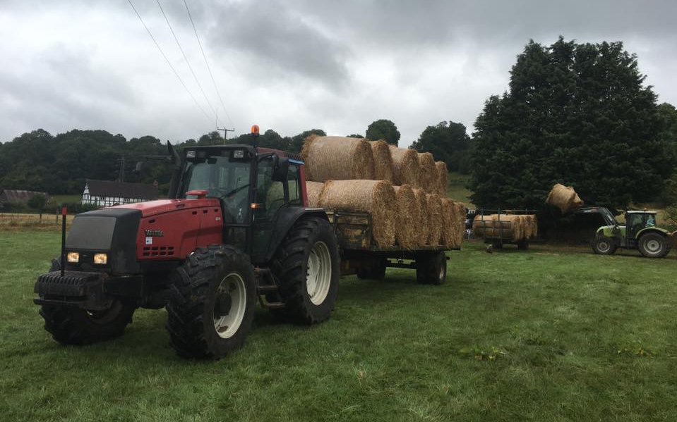 R j stanford agricultural with Flat trailer at Astwood Bank