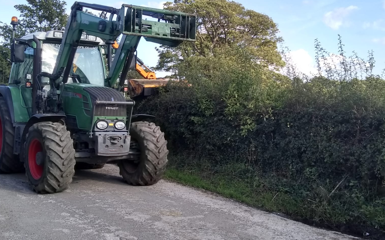 Barnsfold hire with Hedge cutter at Marple
