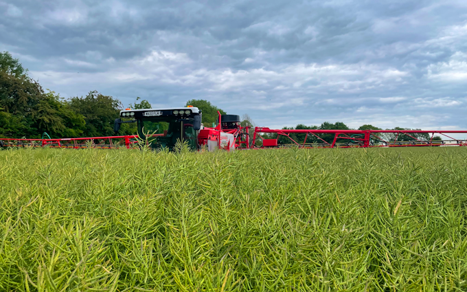 Sandwath farms with Self-propelled sprayer at Forcett