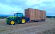 A & sj charlesworth farmers and contractors with Flat trailer at Loxley
