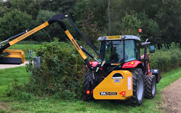 Douch contracting  with Hedge cutter at United Kingdom