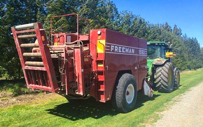Roger smith contracting  with Large square baler at Braebrook Drive