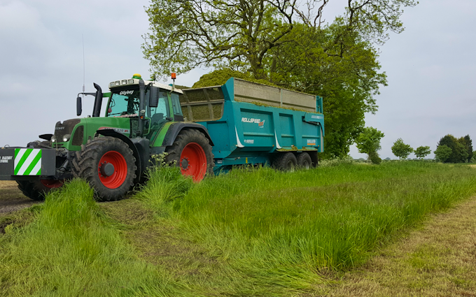 Stuart m ranby agriculture  with Silage/grain trailer at Nottinghamshire