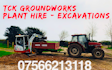 Kirby contracting (tck groundworks)  with Mini digger at Starcross