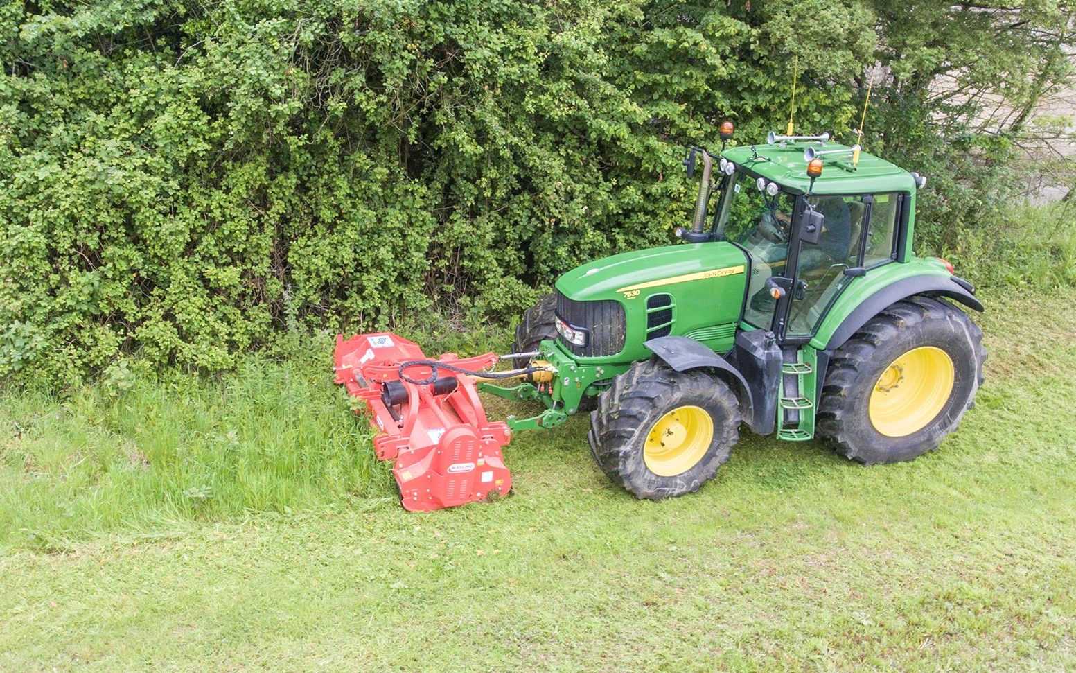 Sw machinery hire ltd with Verge/flail Mower at Lacock, Chippenham