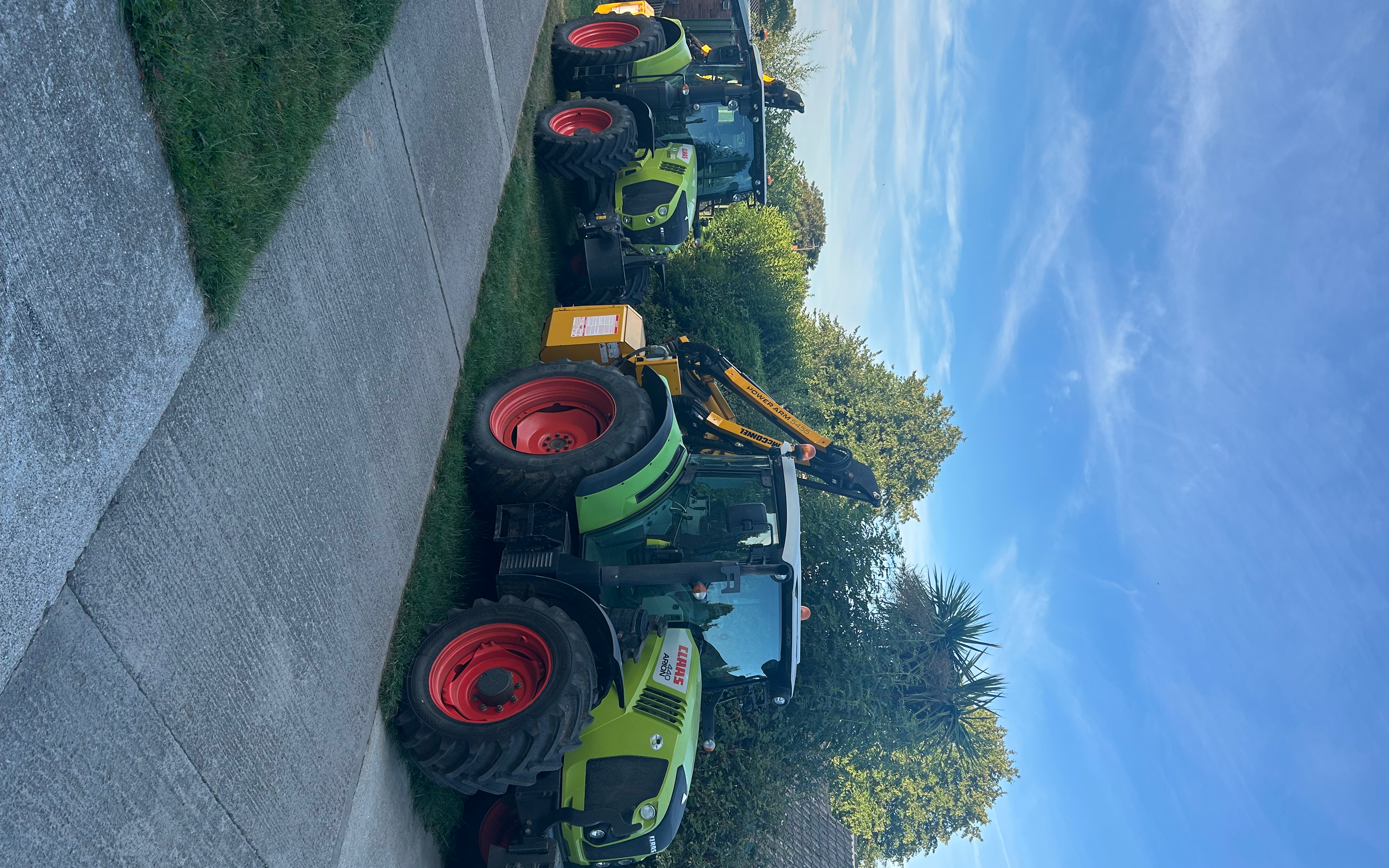 Liam claughan  with Hedge cutter at United Kingdom