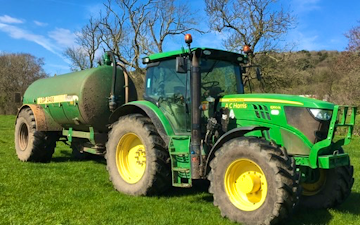 A c harris contracting  with Slurry spreader/injector at Kingston Seymour