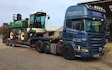 Peter rushton plant services ltd with Low loader at North End