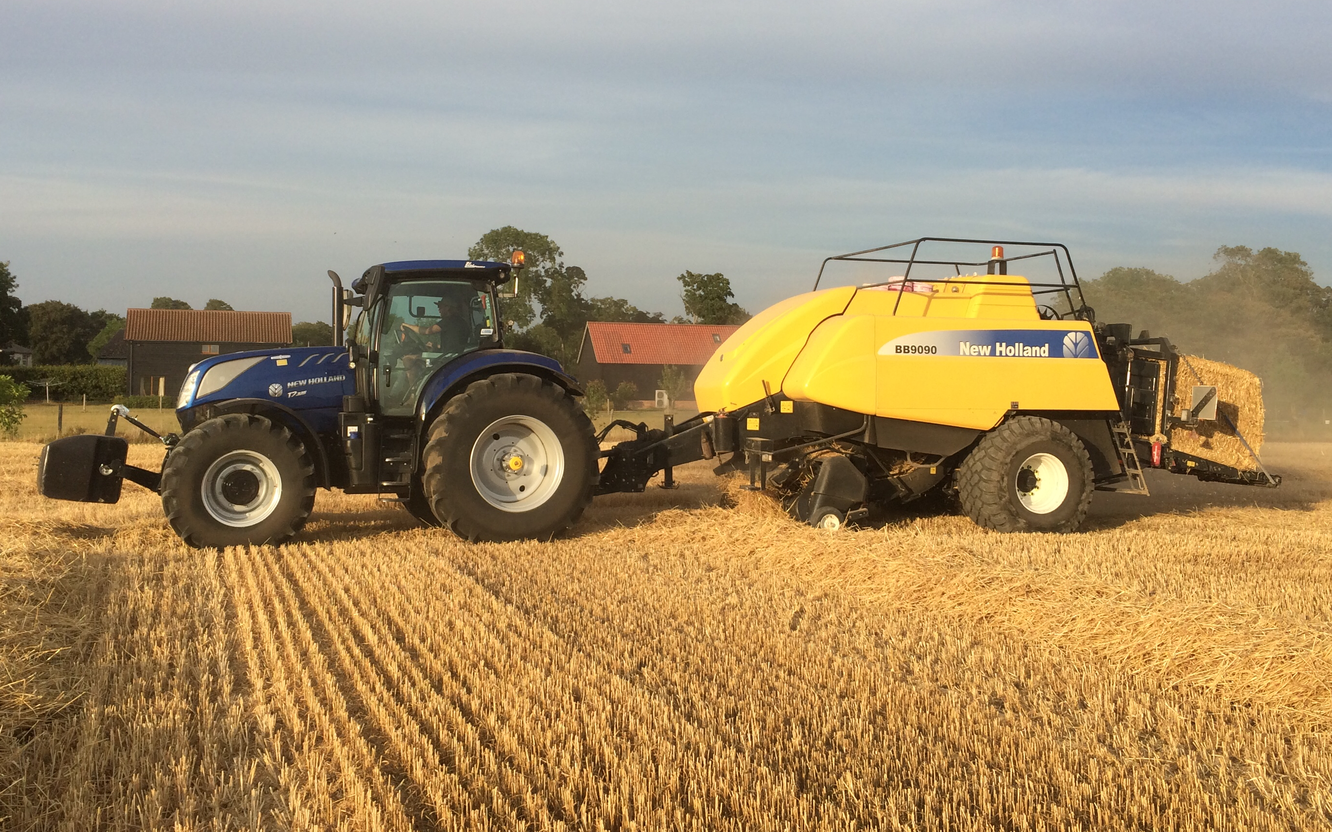 R.e.smith with Large square baler at Lakenheath