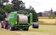 P.r, j.m & s.r houlston agricultural contractors with Round baler at Glaisdale
