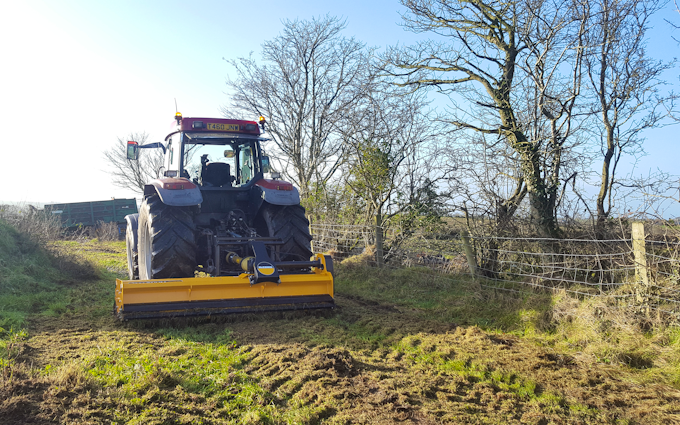 B.s contracts  with Verge/flail Mower at Drumaknockan Lane