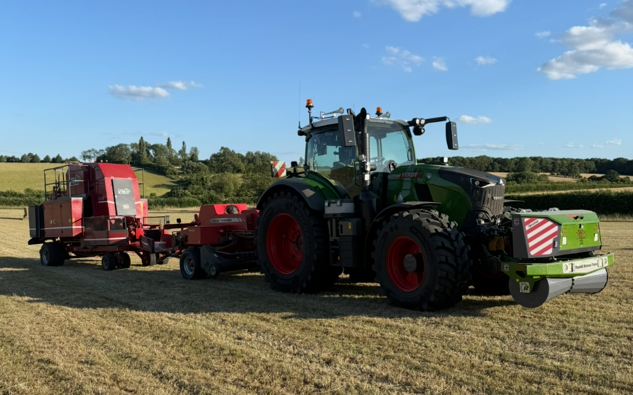 L.e barnes and sons with Small square baler at Roxhill Road