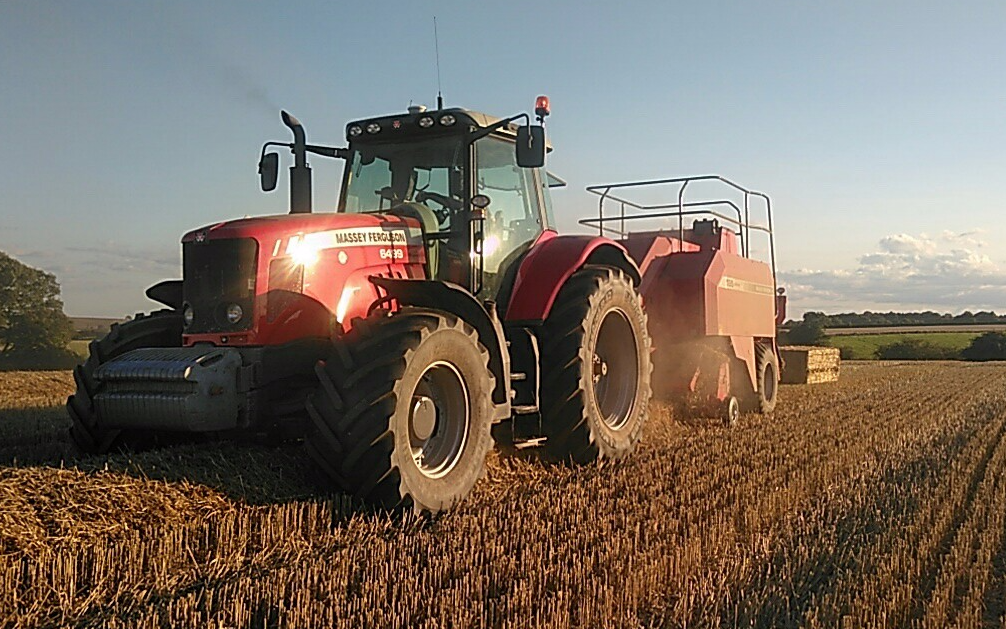 Hadfieldsmith @ sons with Large square baler at United Kingdom
