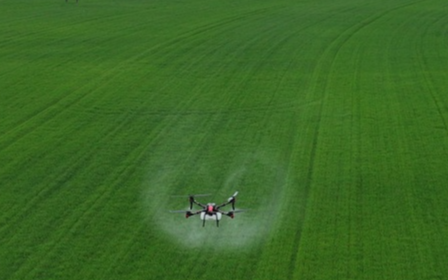 Precision drone services with Fertiliser application at Selby