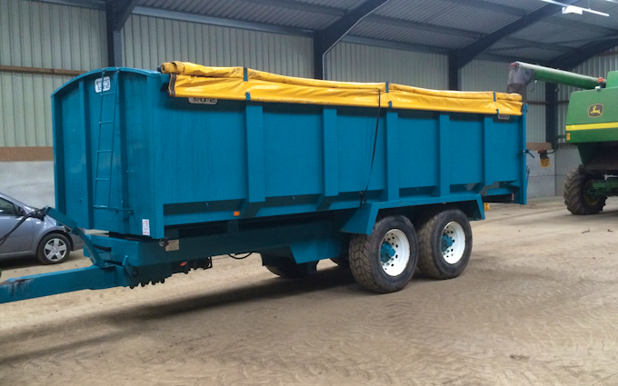 Smith agri with Silage/grain trailer at Edmondsley