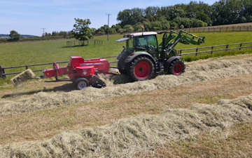 Peascliff farm contracting  with Small square baler at Barkston
