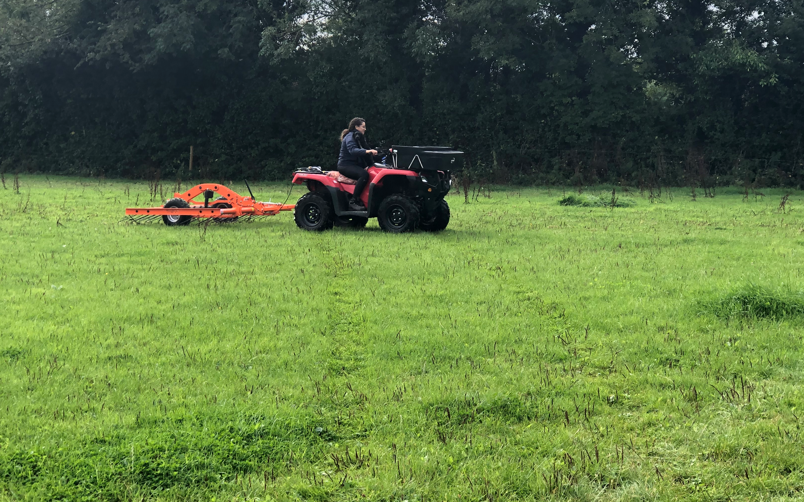 Mjc agri service with Rake at Wem