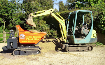 Henry timmis groundworks with Mini digger at Neate Road