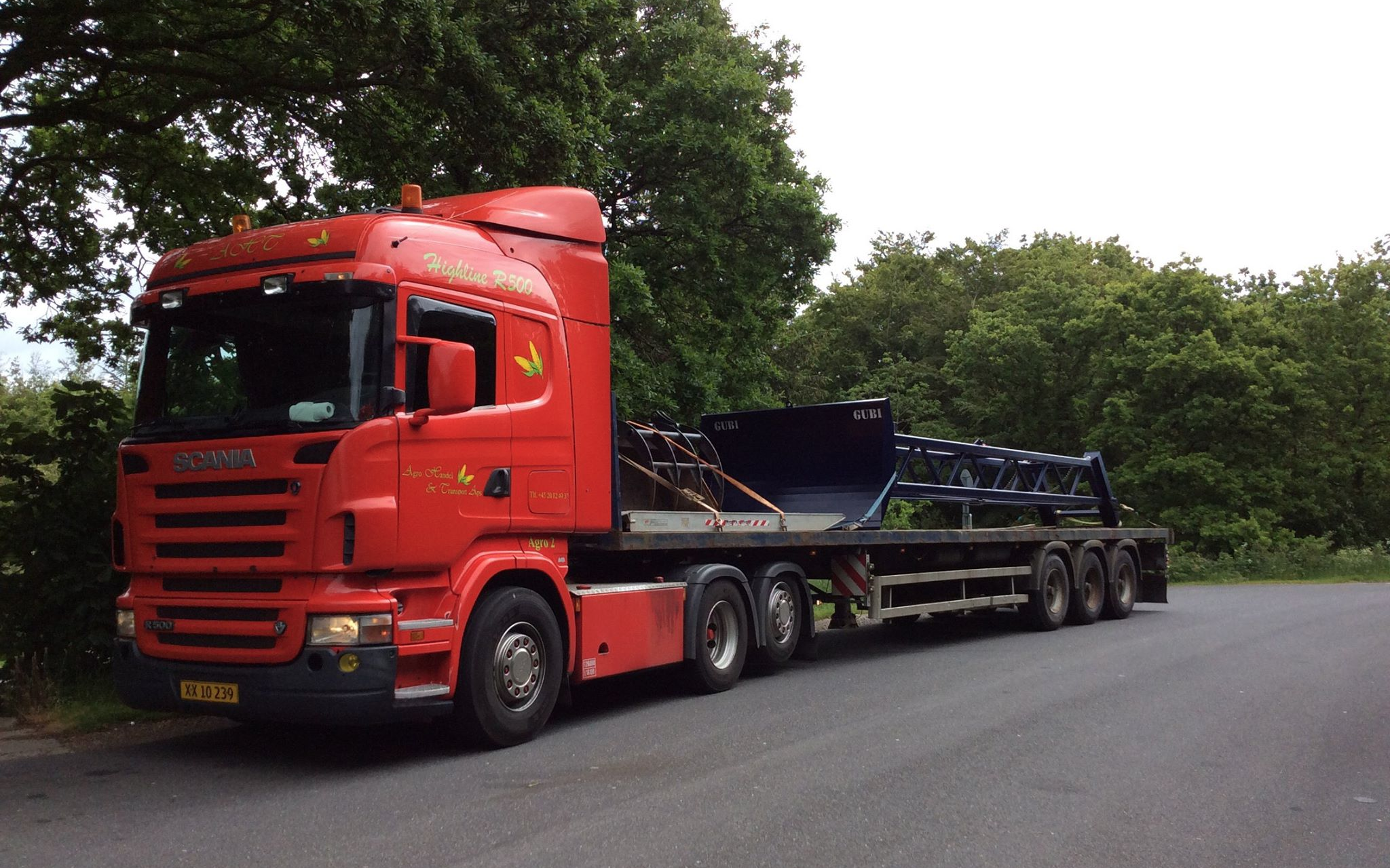 Agro handel og transport aps med Blokvogn ved Tinglev