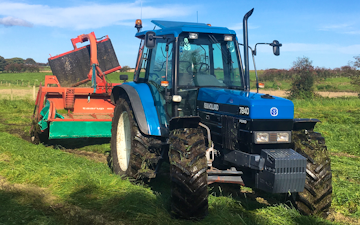 J pollock agri & haulage contractor with Mower at Derrykeighan