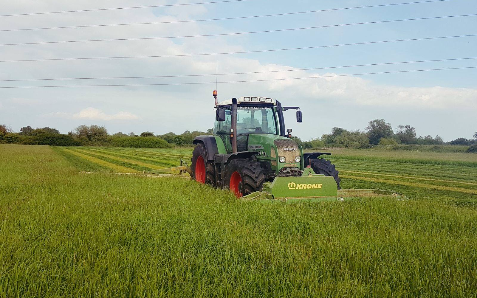 Stud farm contracting  with Mower at United Kingdom